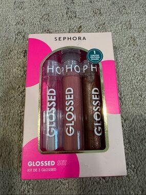 Sephora Glossed Lip Trio - Bright Pink, Mauve Nude & Shimmery Brown